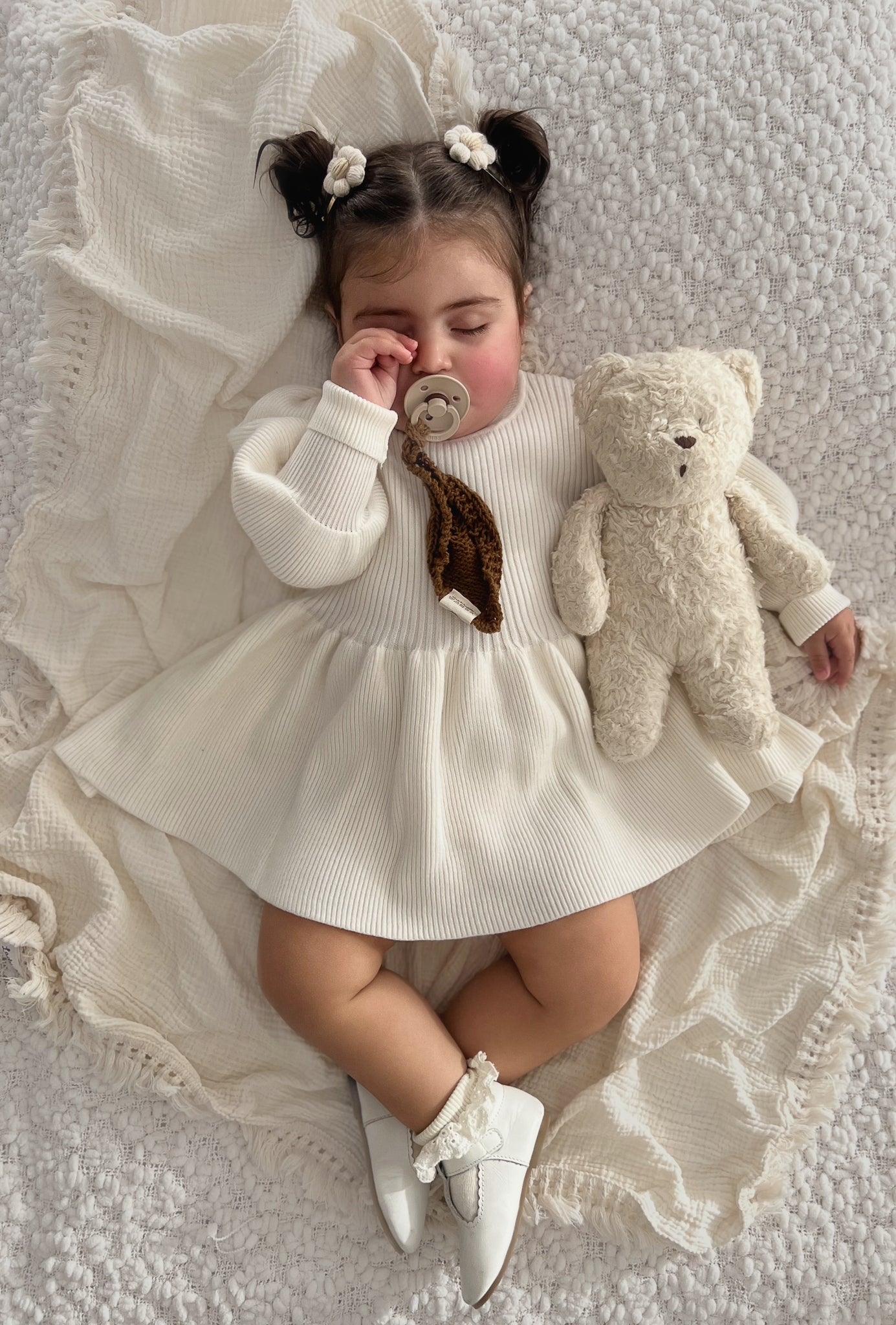 Alena Knit Dress - White