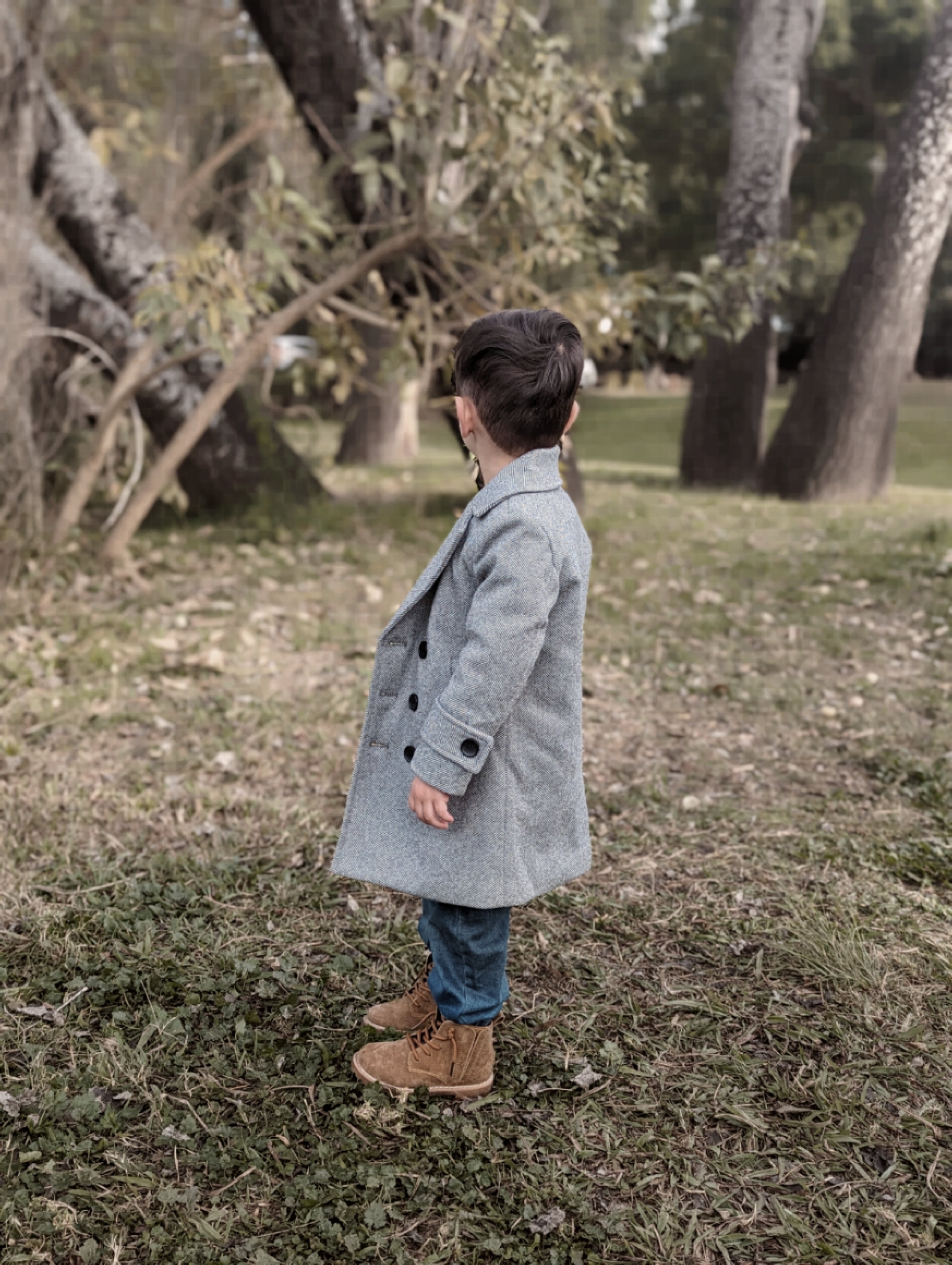 Boys Winter Luxe Coat - Grey Size 2-14 Years