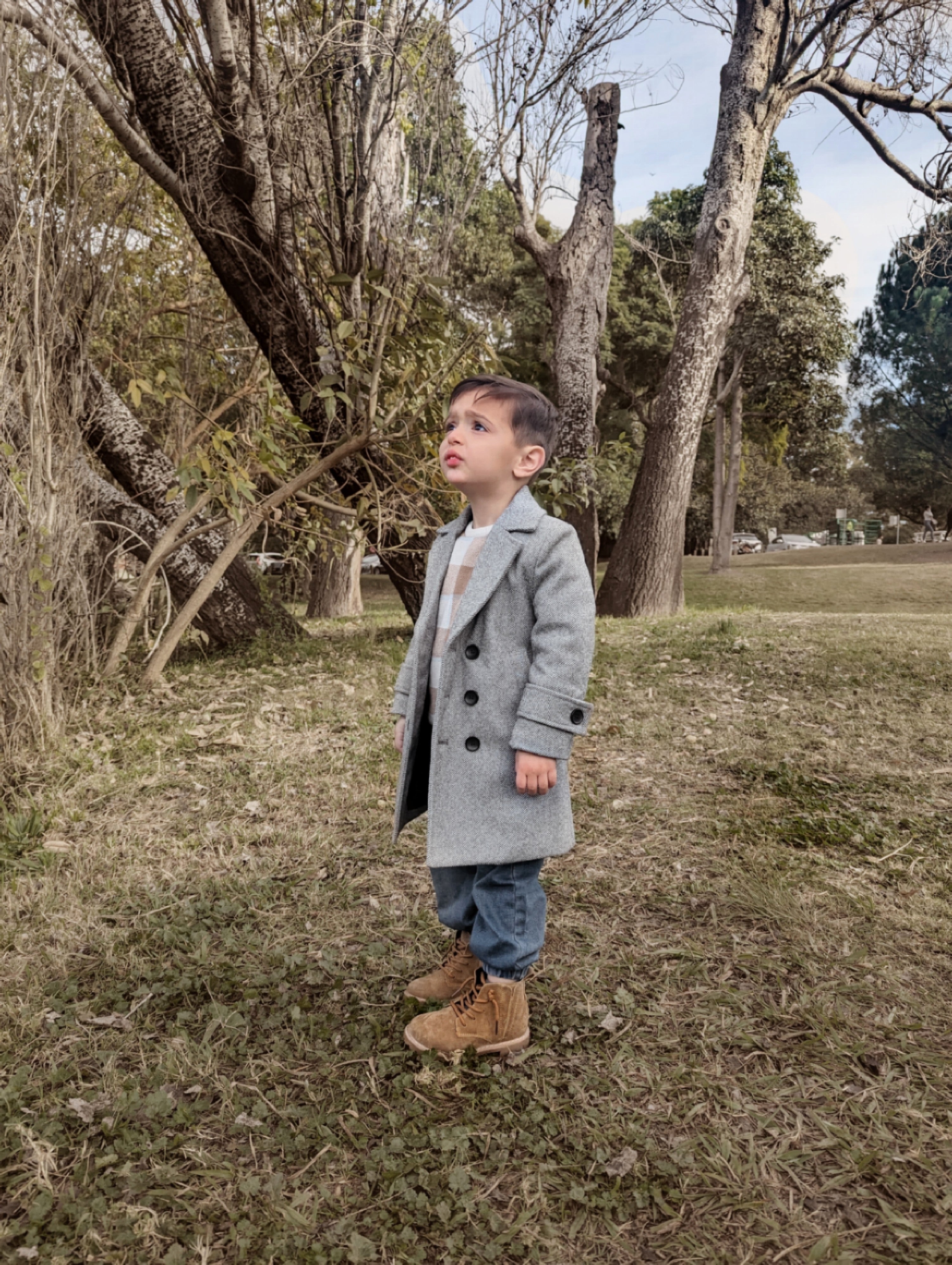 Boys Winter Luxe Coat - Grey Size 2-14 Years