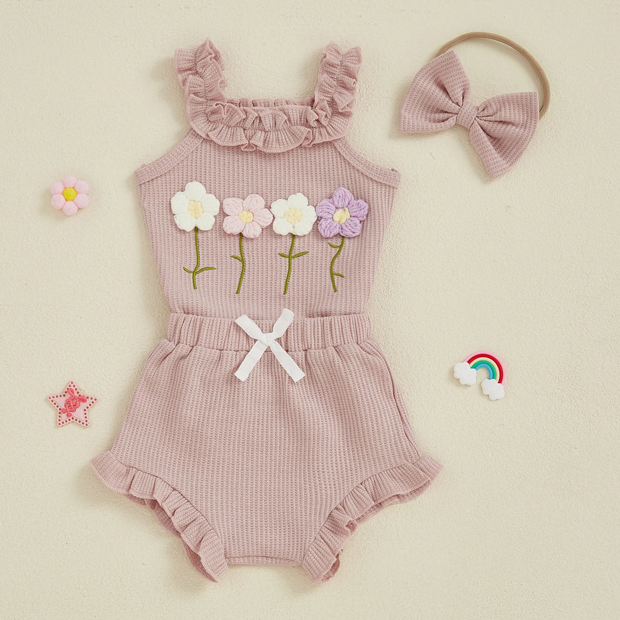 Girls Summer Floral Set