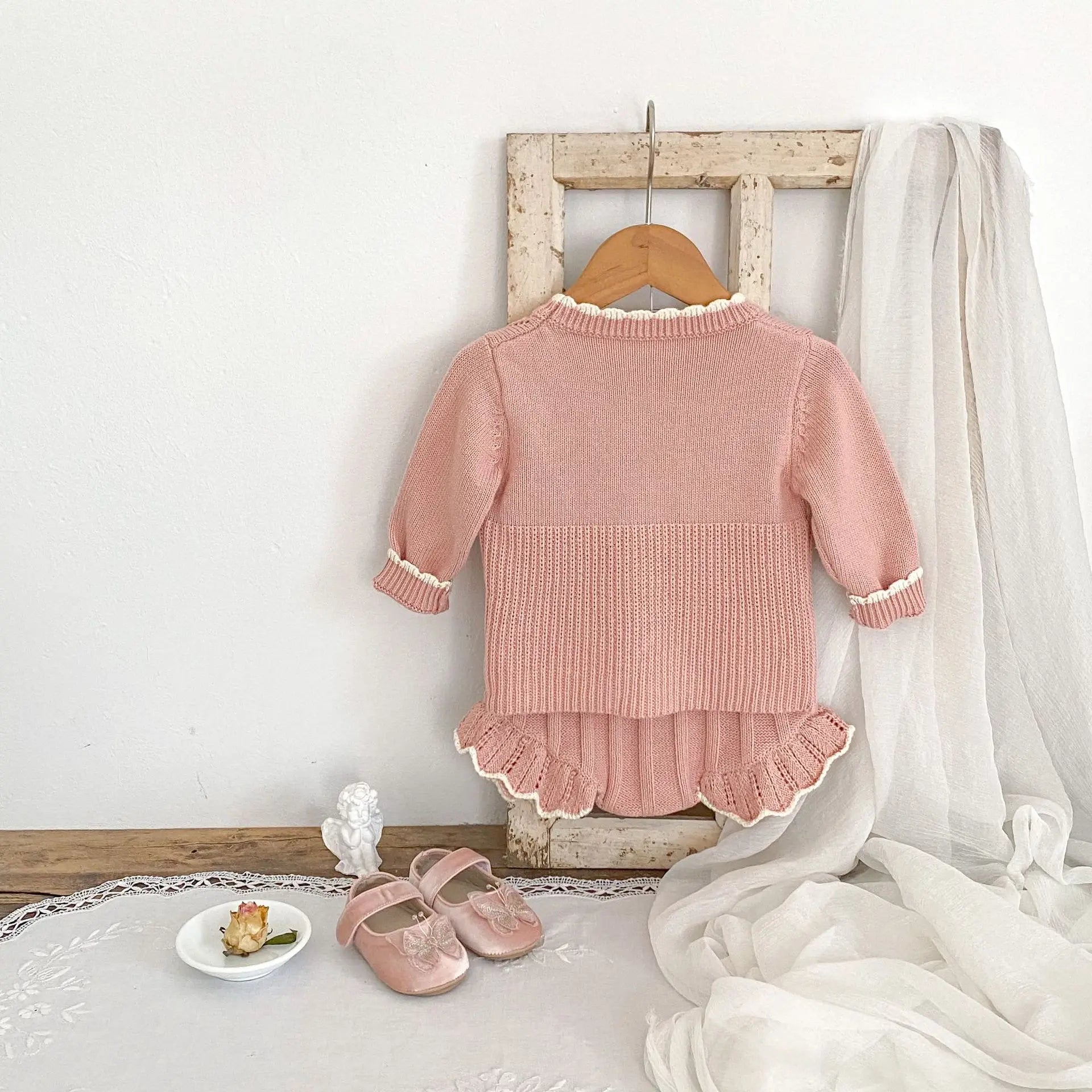 Girls Knit Top & Shorts