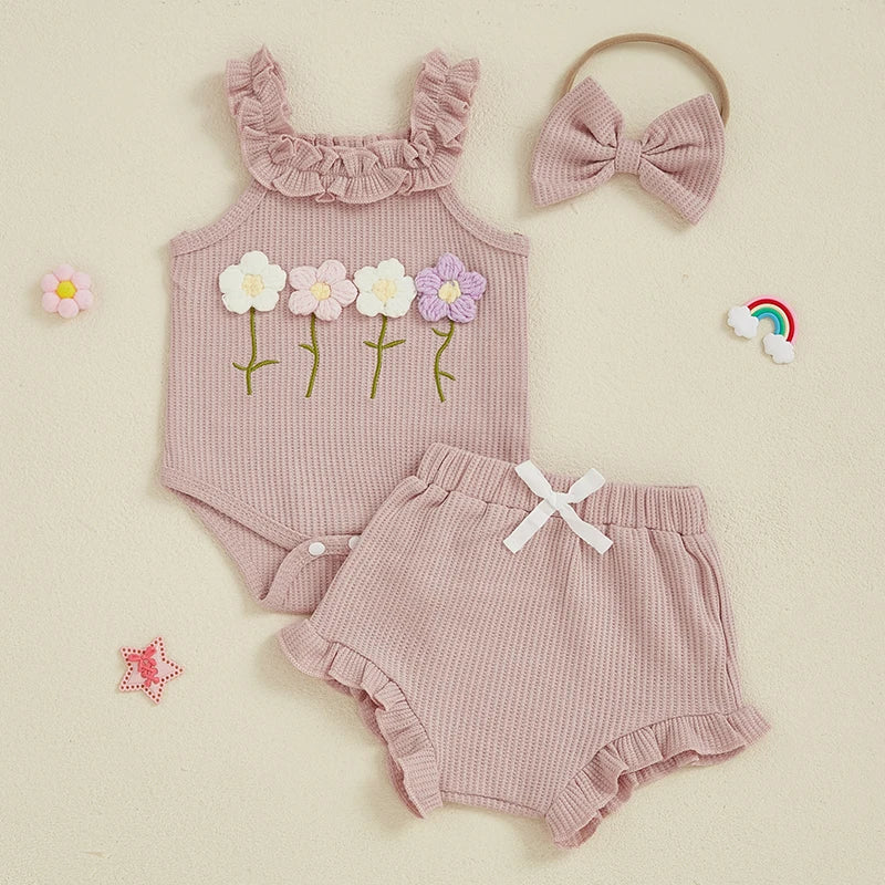 Girls Summer Floral Set