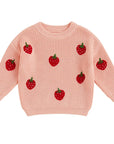 Baby & Toddler Strawberry Embroidered Knit