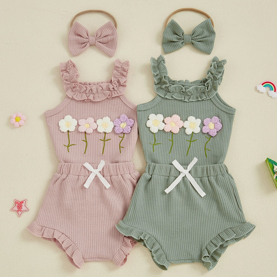 Girls Summer Floral Set