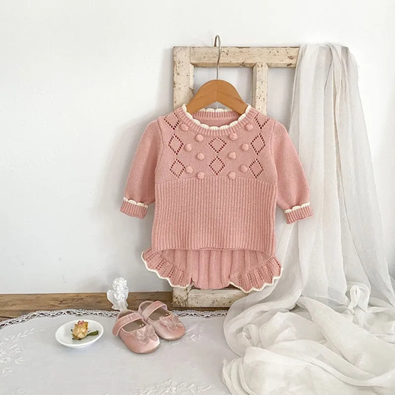 Girls Knit Top &amp; Shorts