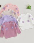 Girls & Baby Floral Knit