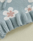 Girls Floral Knit Set