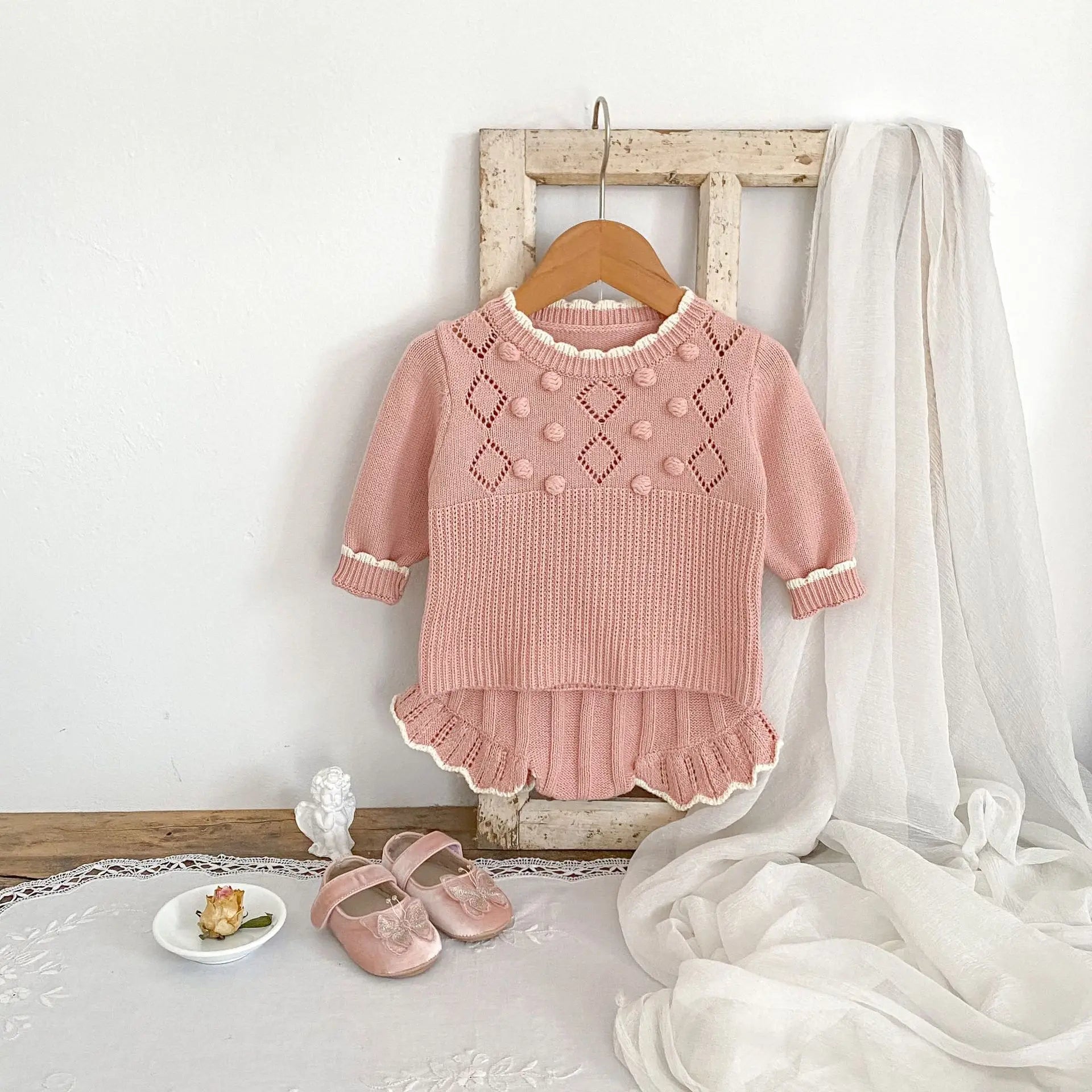 Girls Knit Top & Shorts