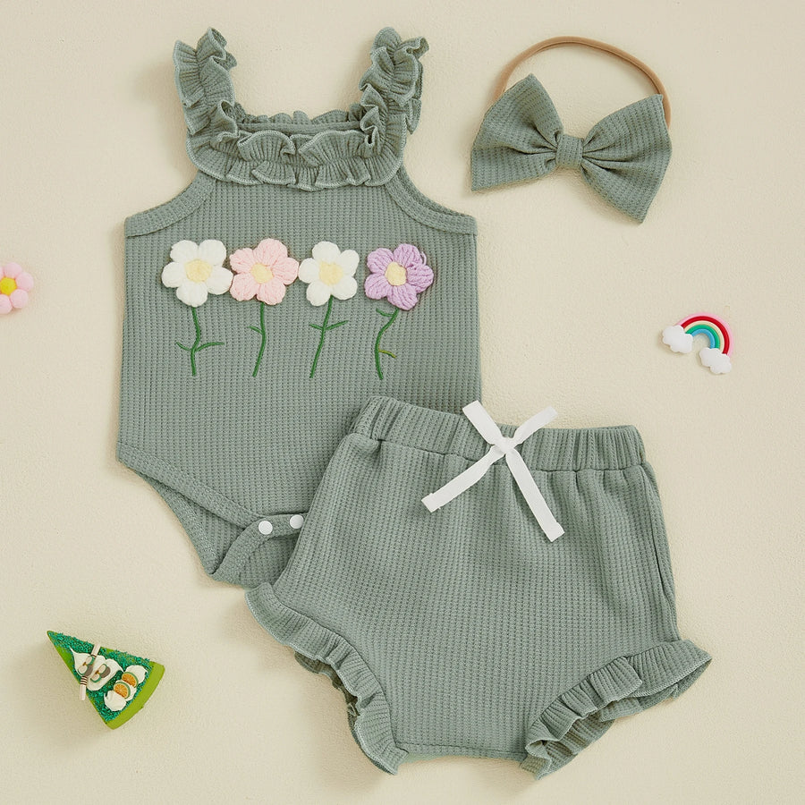 Girls Summer Floral Set