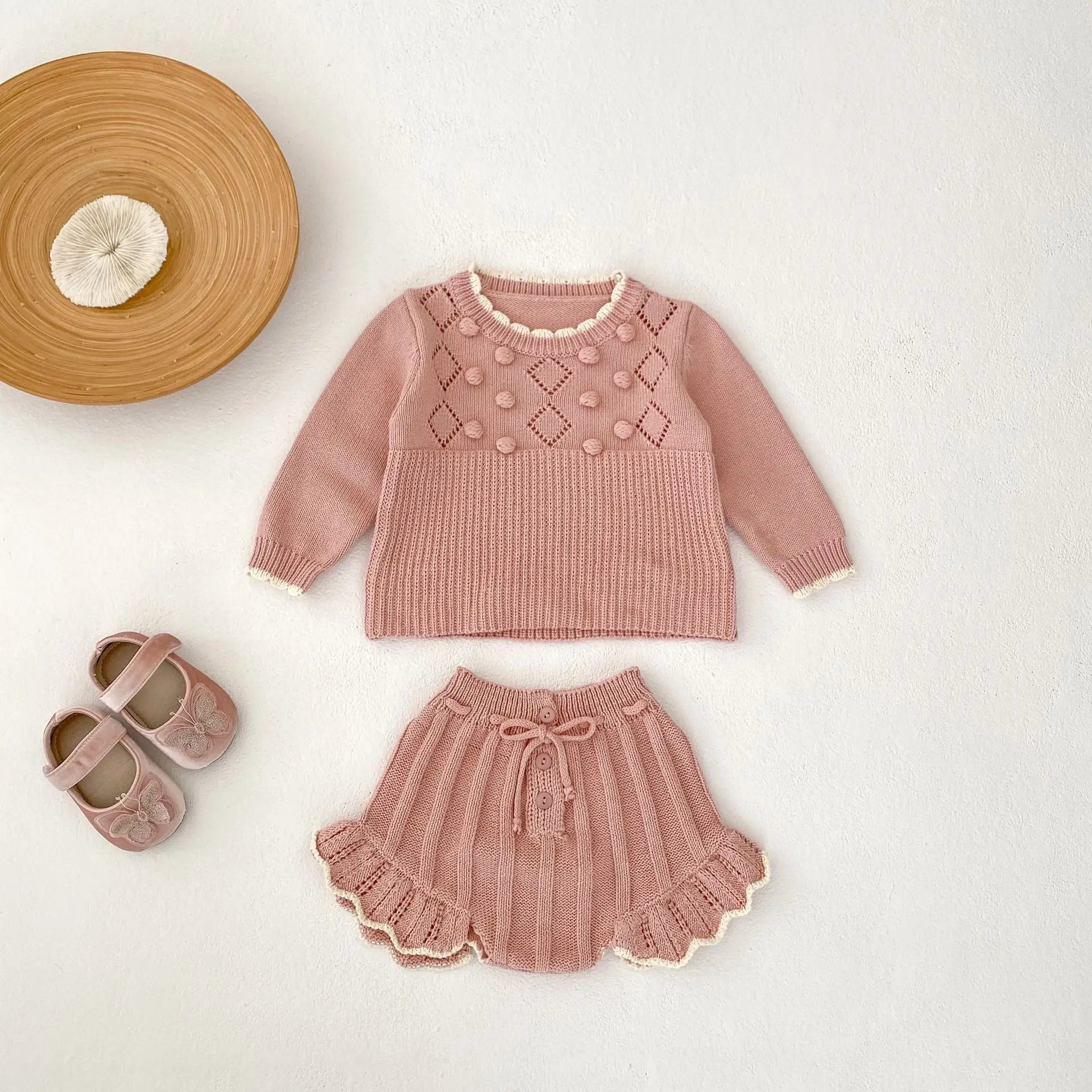 Girls Knit Top & Shorts