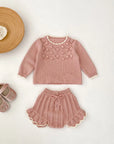 Girls Knit Top & Shorts