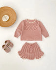 Girls Knit Top & Shorts