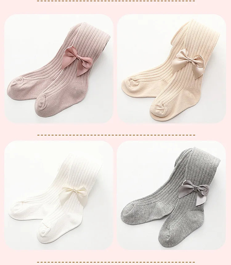 Girls Stockings With Bow