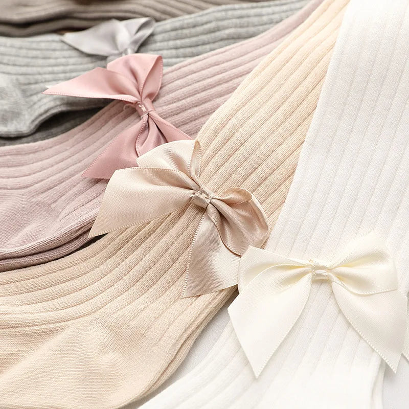 Girls Stockings With Bow