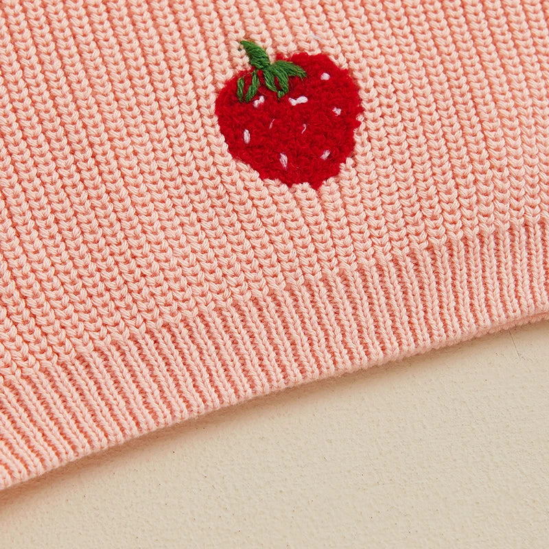 Baby & Toddler Strawberry Embroidered Knit