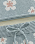 Girls Floral Knit Set