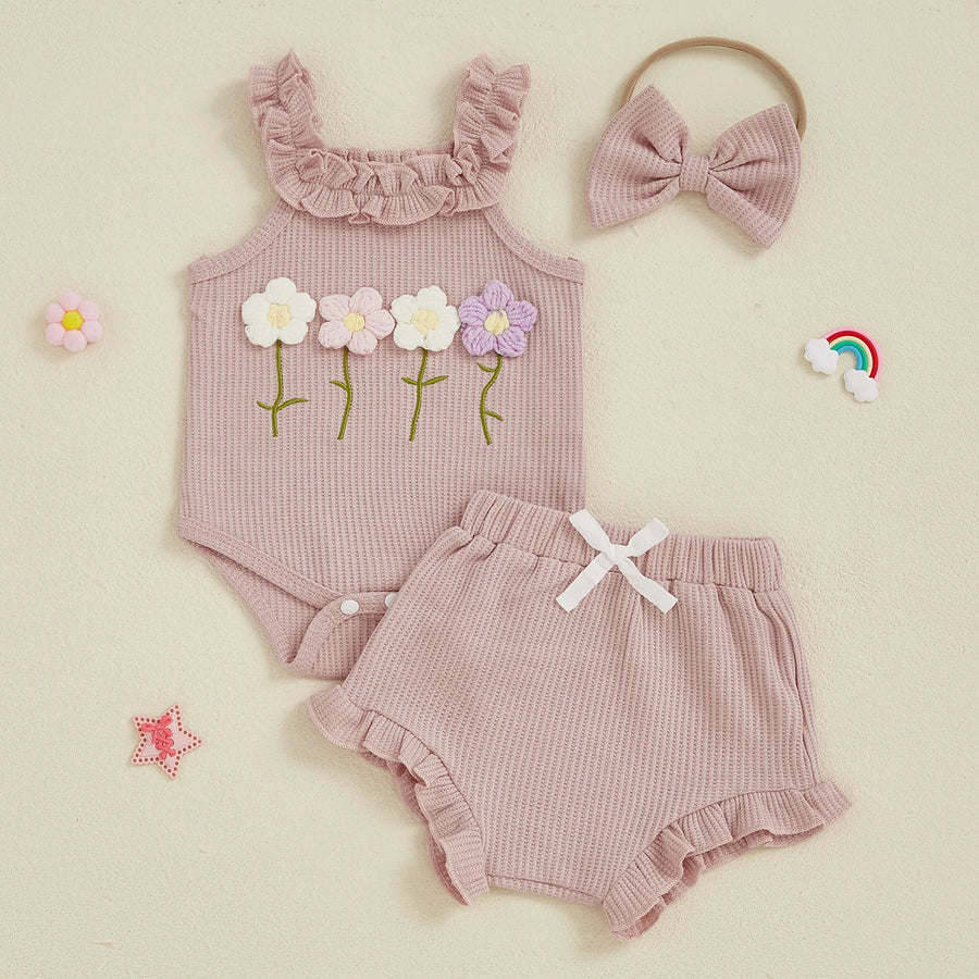 Girls Summer Floral Set