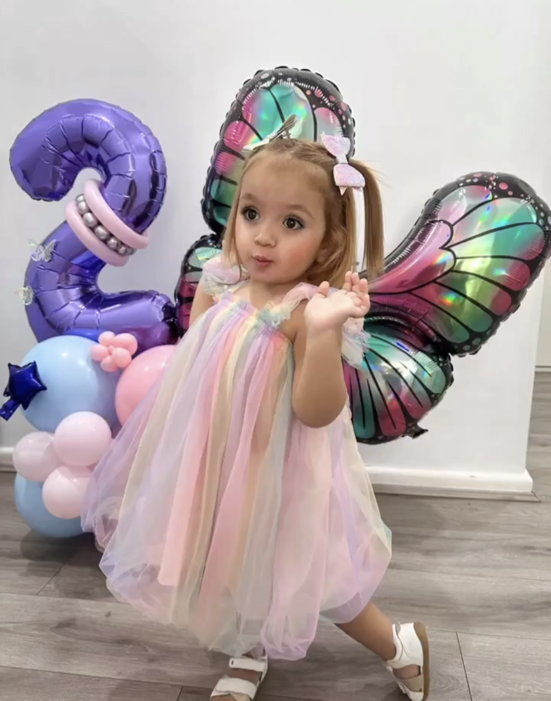 Pastellfarbenes Tutu mit Feenflügeln