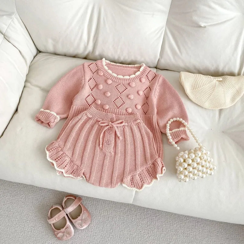 Girls Knit Top &amp; Shorts