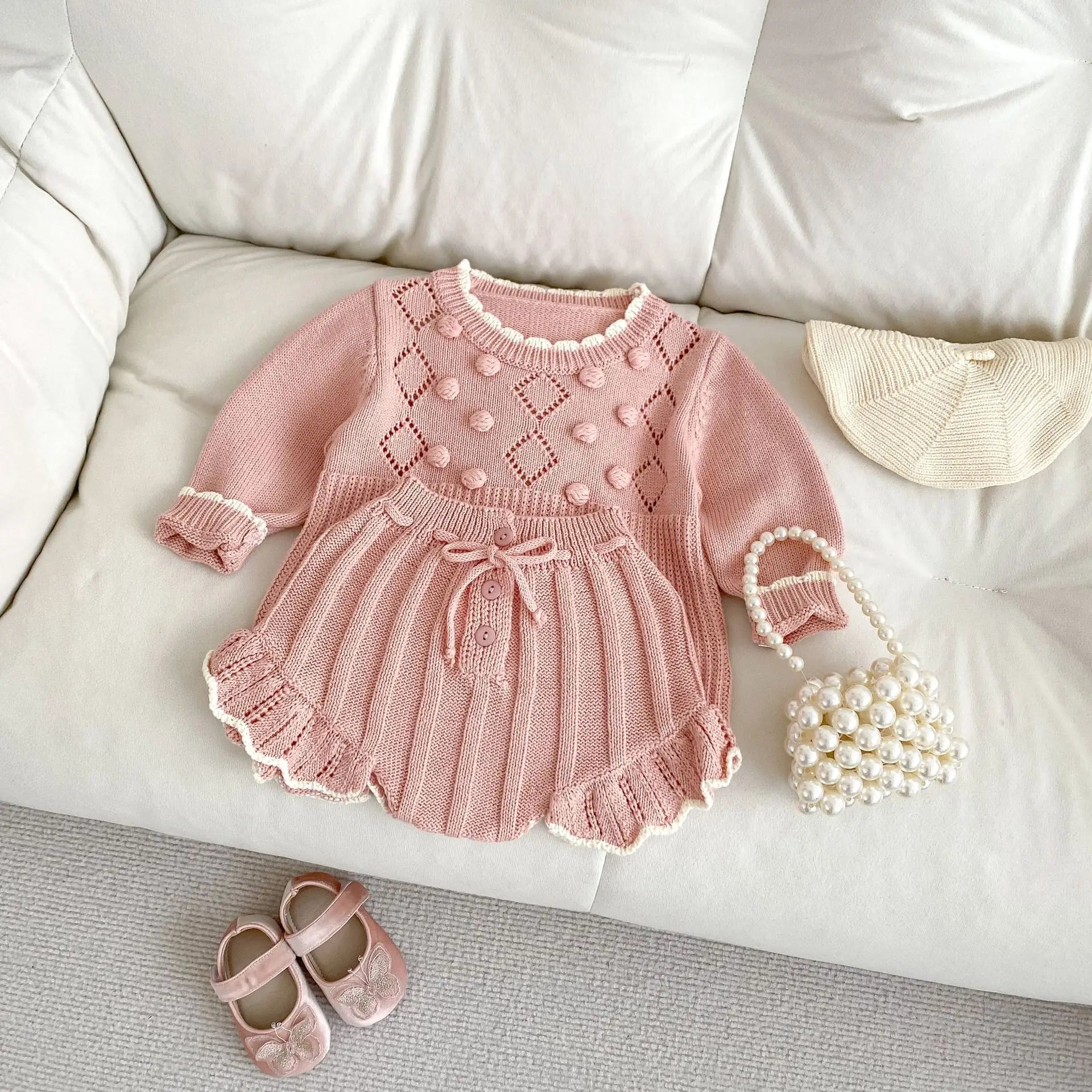 Girls Knit Top &amp; Shorts