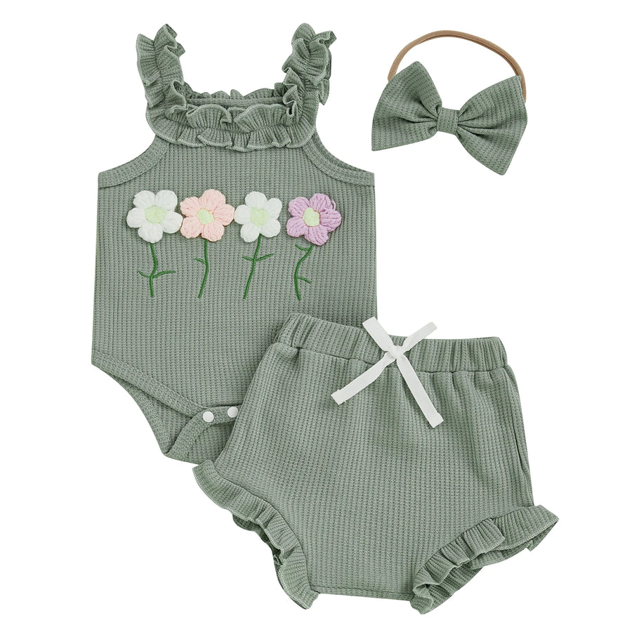 Girls Summer Floral Set