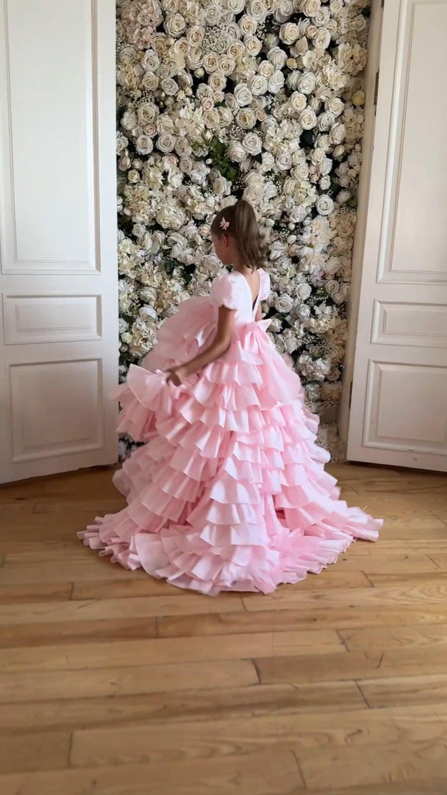 Isabella Special Occasion Dress - Full length with removable train