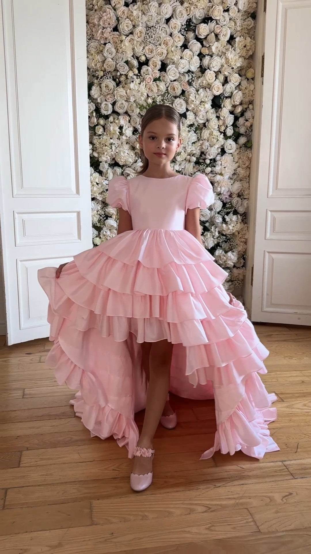 Isabella Special Occasion Dress - Full length with removable train MK008