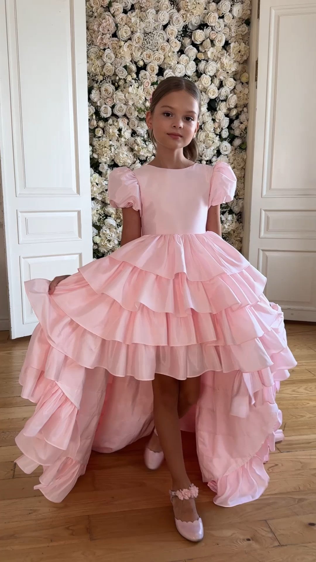 Isabella Special Occasion Dress - Full length with removable train MK008