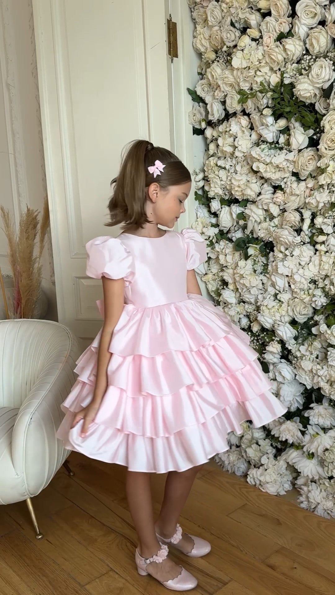 Isabella Special Occasion Dress - Full length with removable train MK008