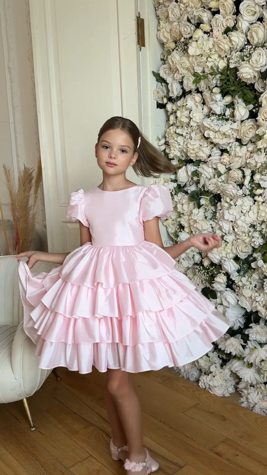 Isabella Special Occasion Dress - Full length with removable train