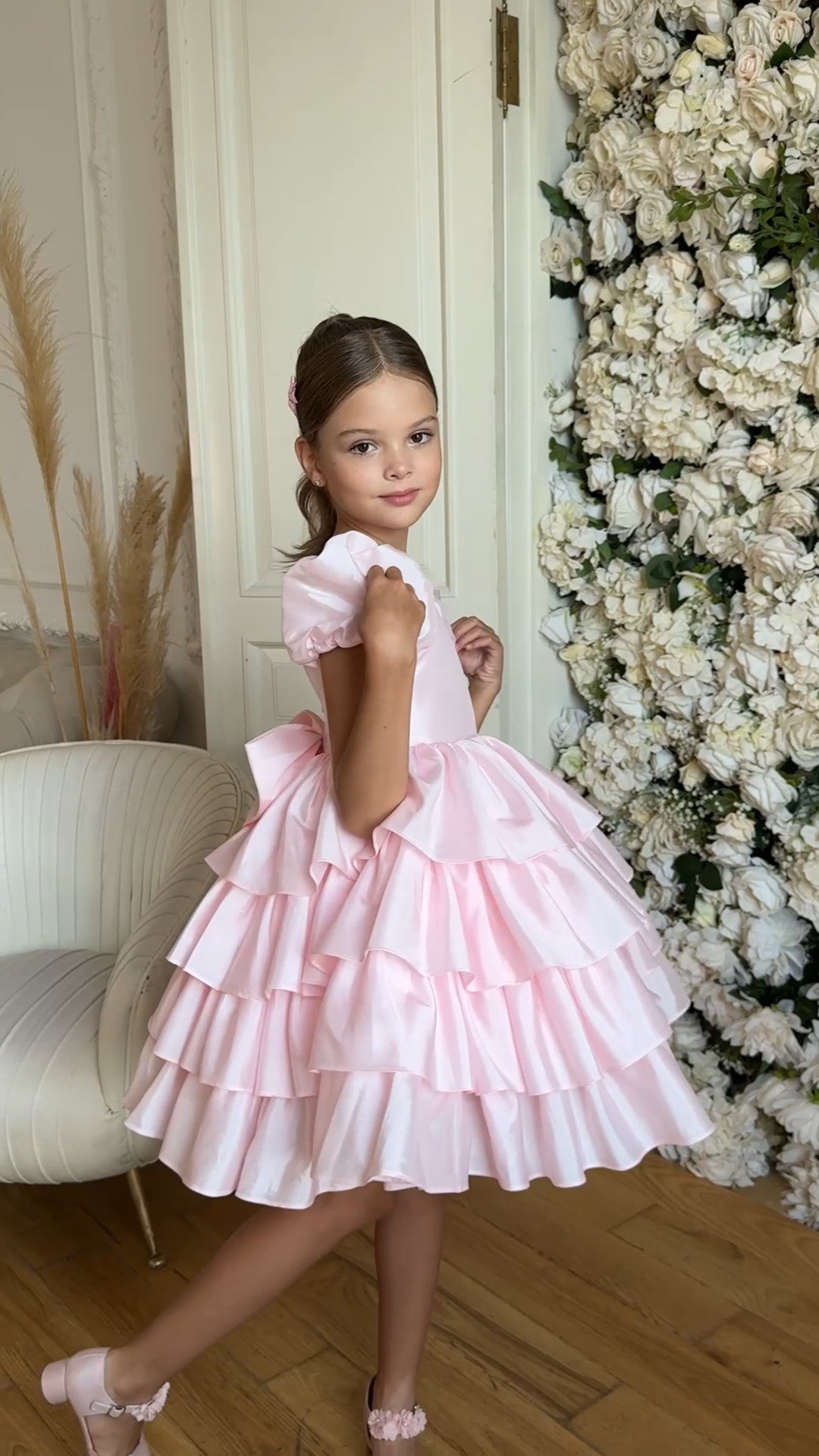 Isabella Special Occasion Dress - Full length with removable train MK008