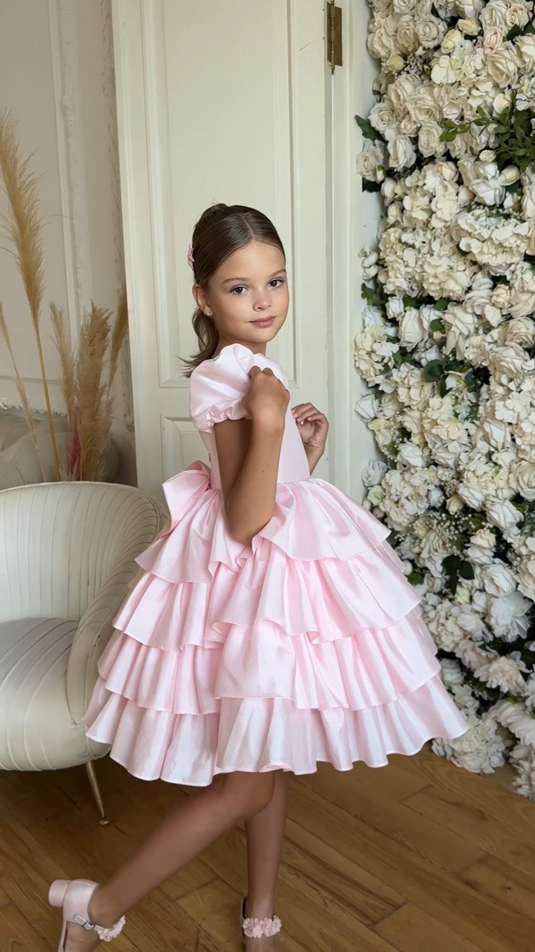 Isabella Special Occasion Dress - Full length with removable train MK008