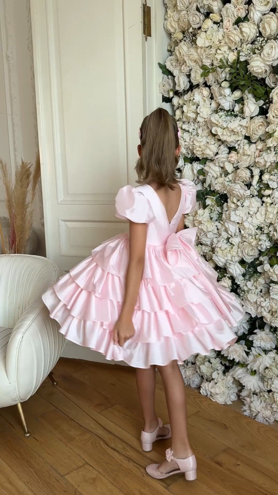 Isabella Special Occasion Dress - Full length with removable train MK008