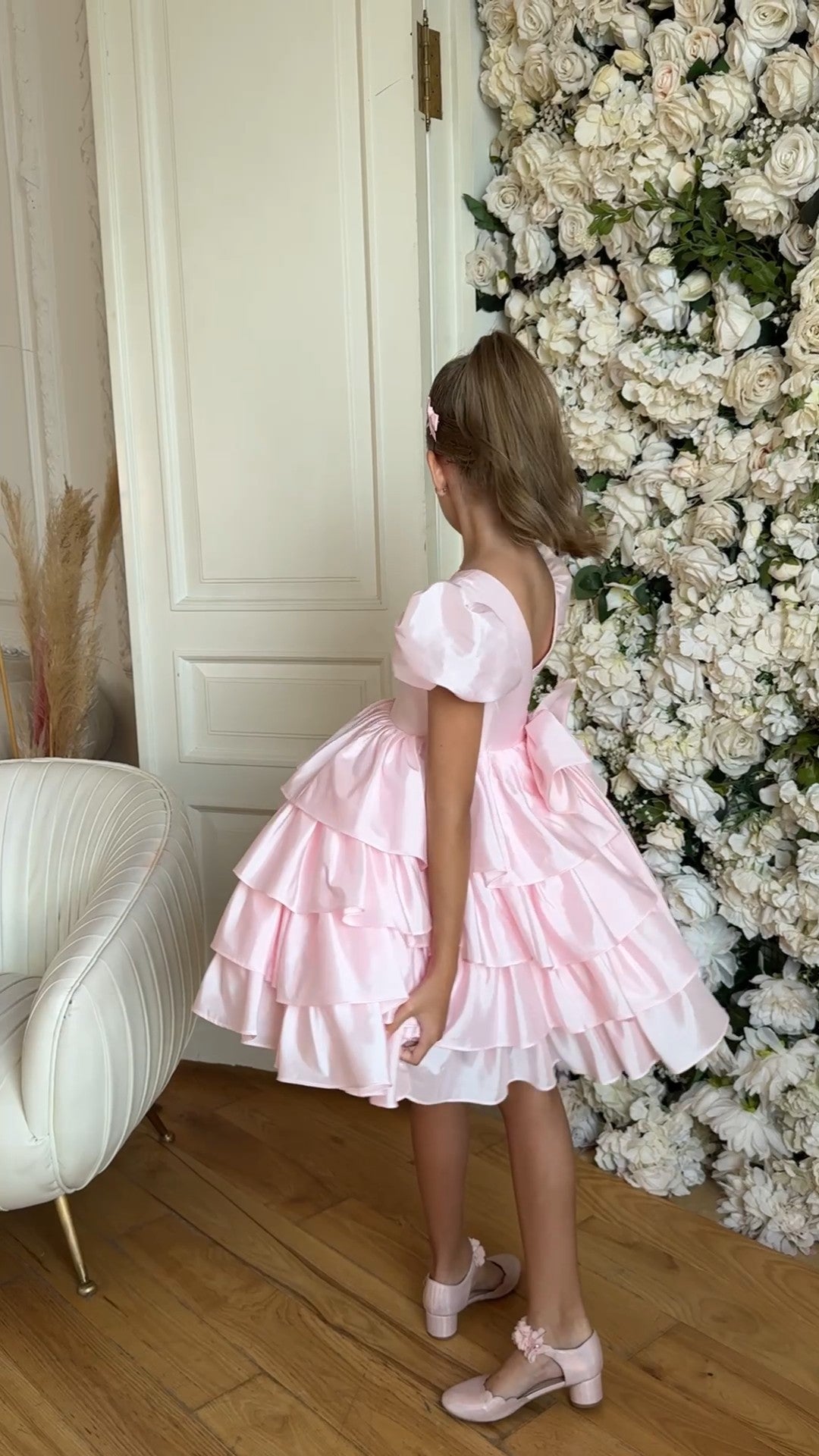 Isabella Special Occasion Dress - Full length with removable train MK008