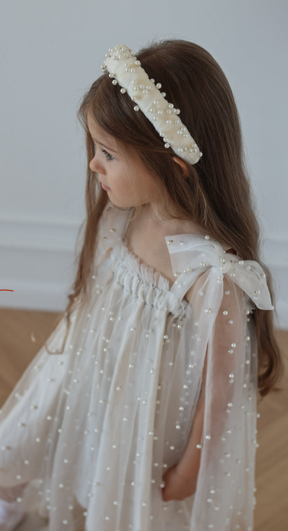 Pearl Girl Dress Ivory - Made To Order MK005