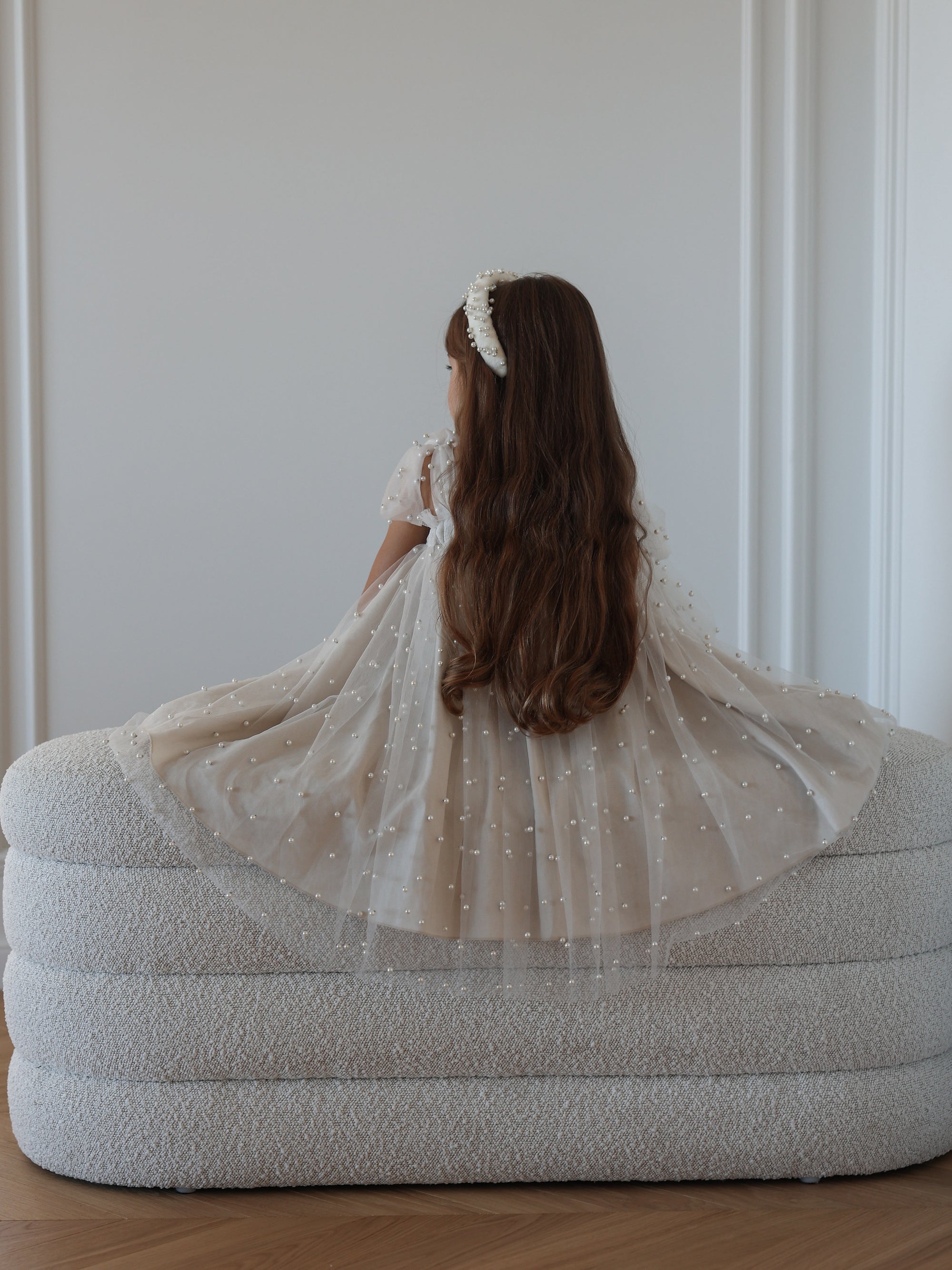 Pearl Girl Dress Ivory - Made To Order MK005