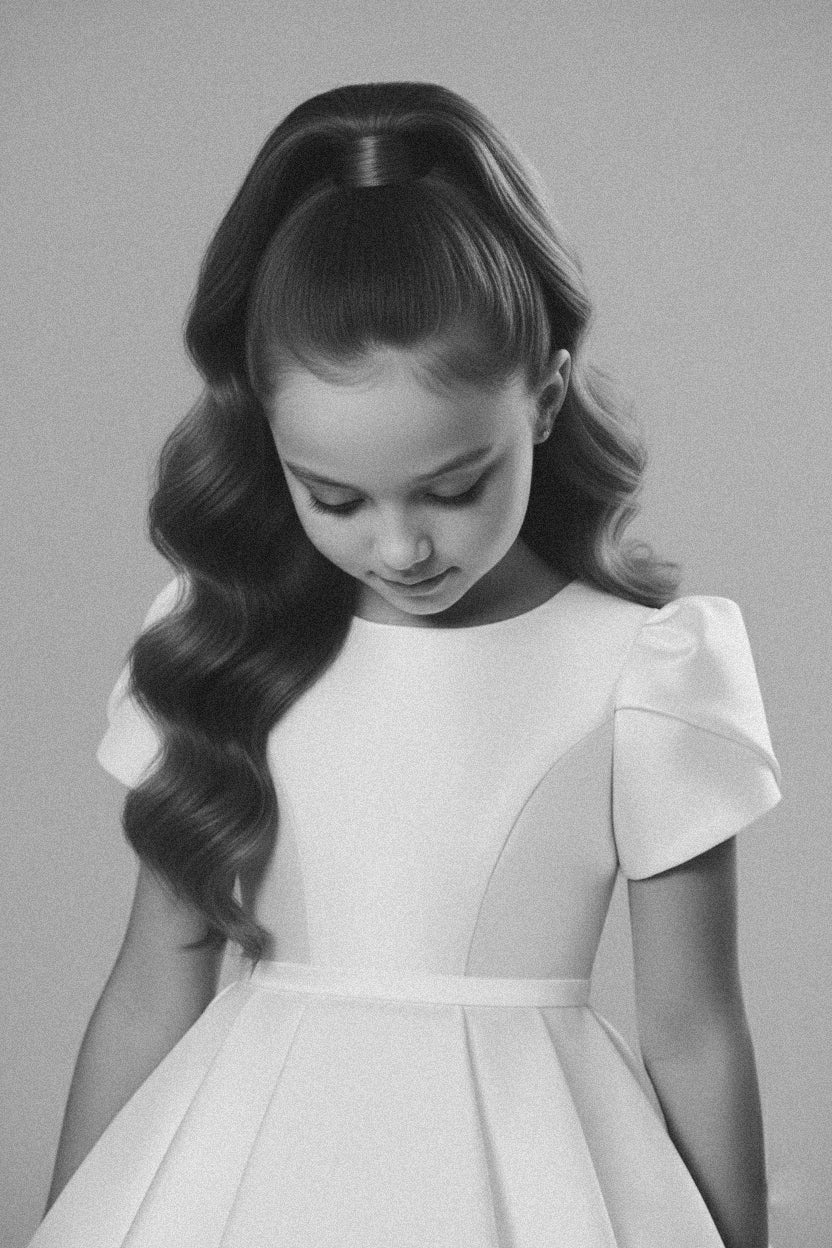 Ivory Mikado Flower Girl Dress MIK & ME Exclusive (Made to order)