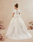 Ivory Mikado Flower Girl Dress MIK & ME Exclusive (Made to order)