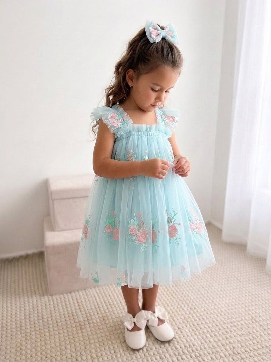 Rose Princess Dress - Blue (Pre-Order 1 week)