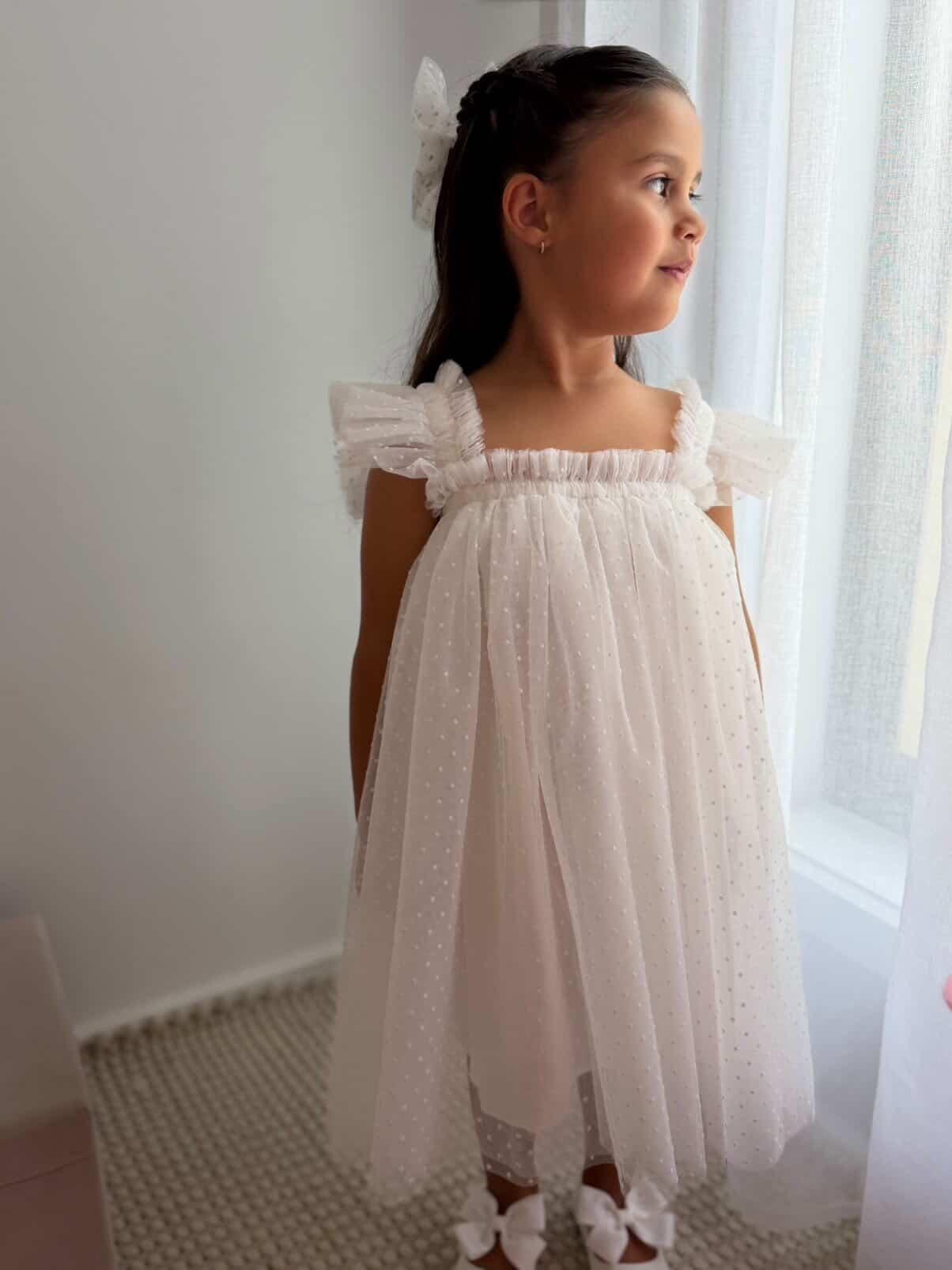 Swiss Dot Tutu Dress - White