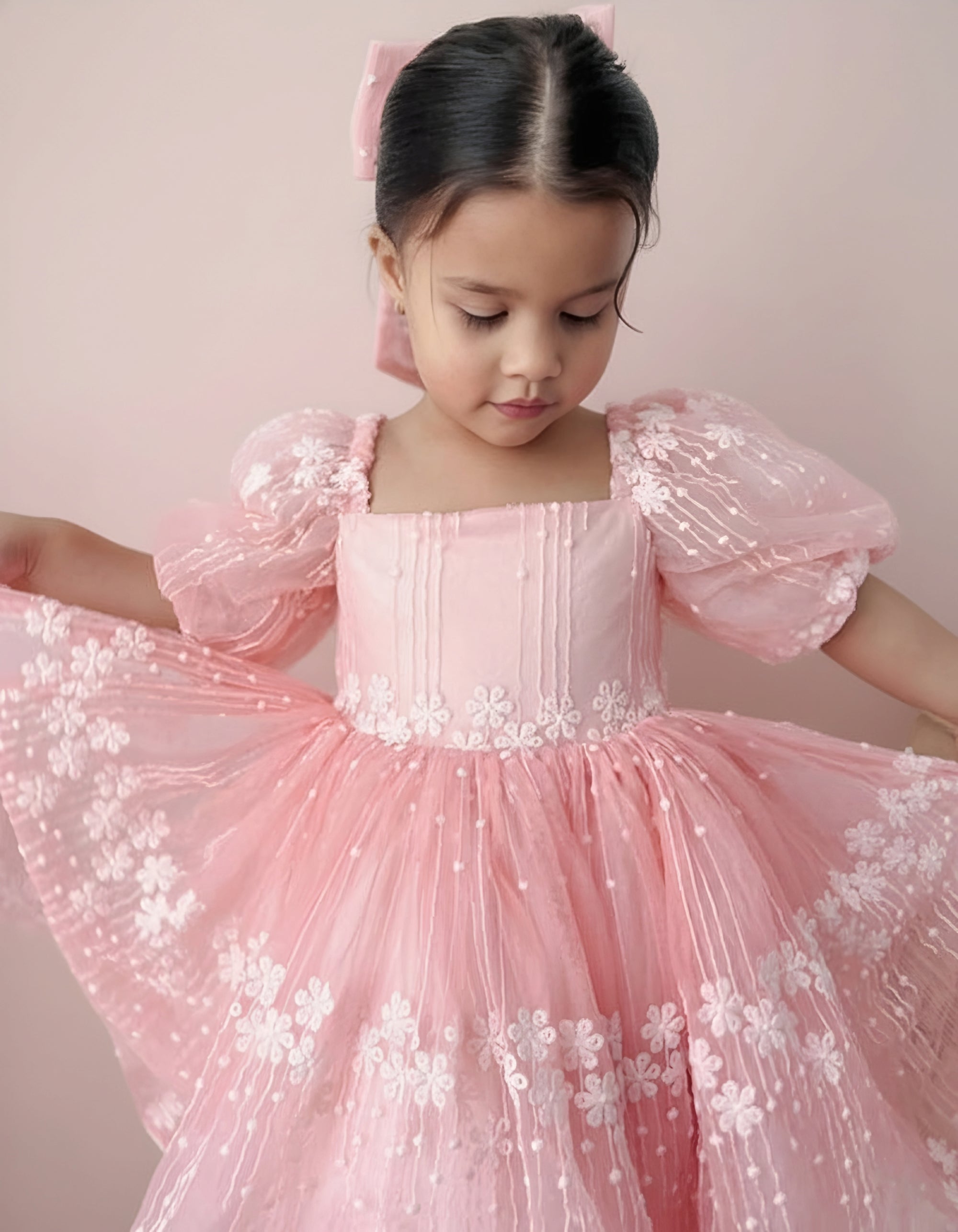 Enchanted Princess Dress &amp; Hair Bow (Made to order) MK014