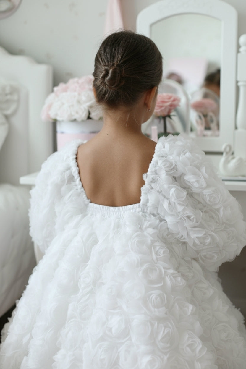 Rose Dress - White (Made to order)