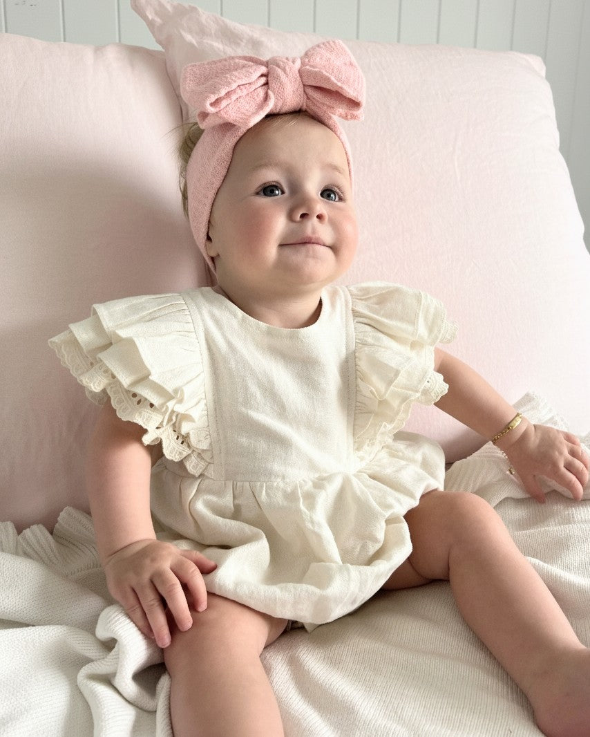 Mik & Me Exclusive Romper - 100% Linen/Organic Cotton (Shipped within 2 days)