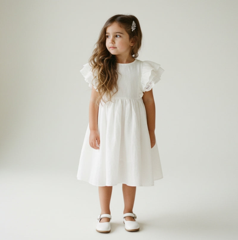 Mik & Me Exclusive Linen Dress (Perfect for flower girls)
