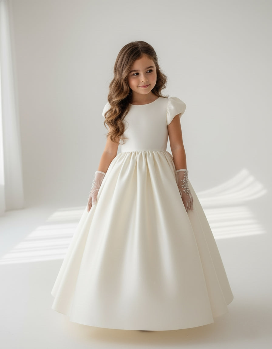 Belle Satin Girls Dress MIK & ME Exclusive (Made to order)