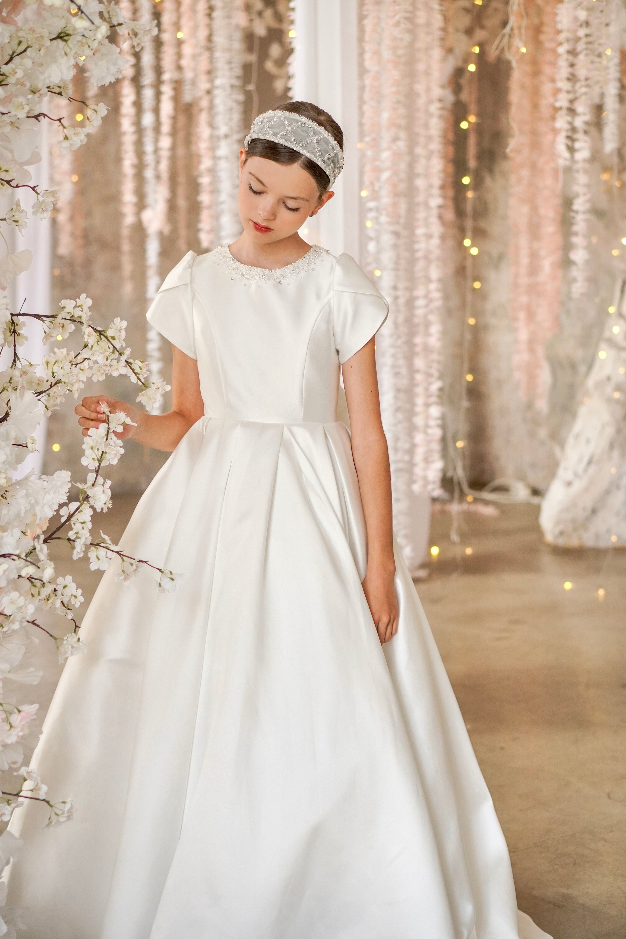 Adeline Mikado Satin Dress - Made to order