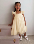 Swiss Dot Tutu Dress - Yellow