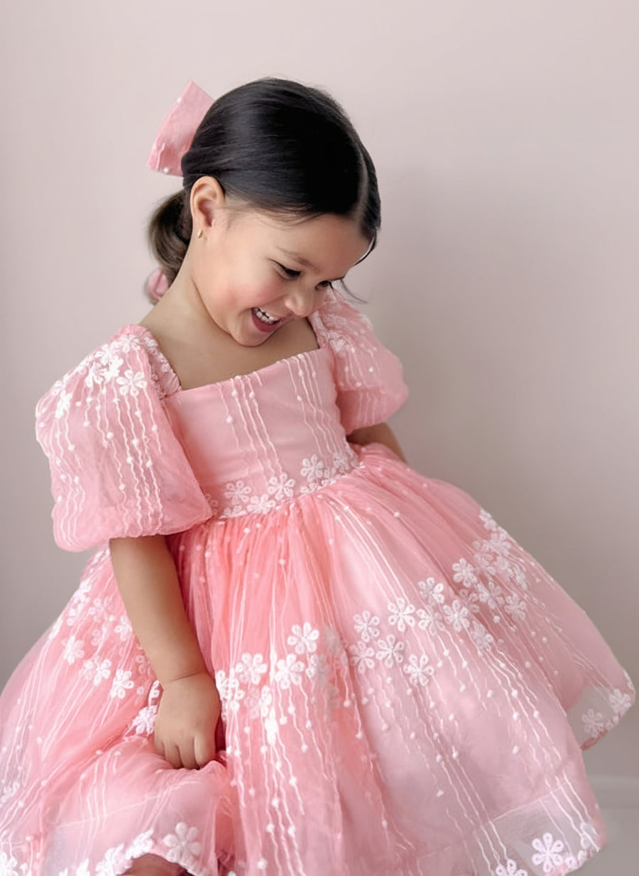 Enchanted Princess Dress & Hair Bow (Made to order) MK014