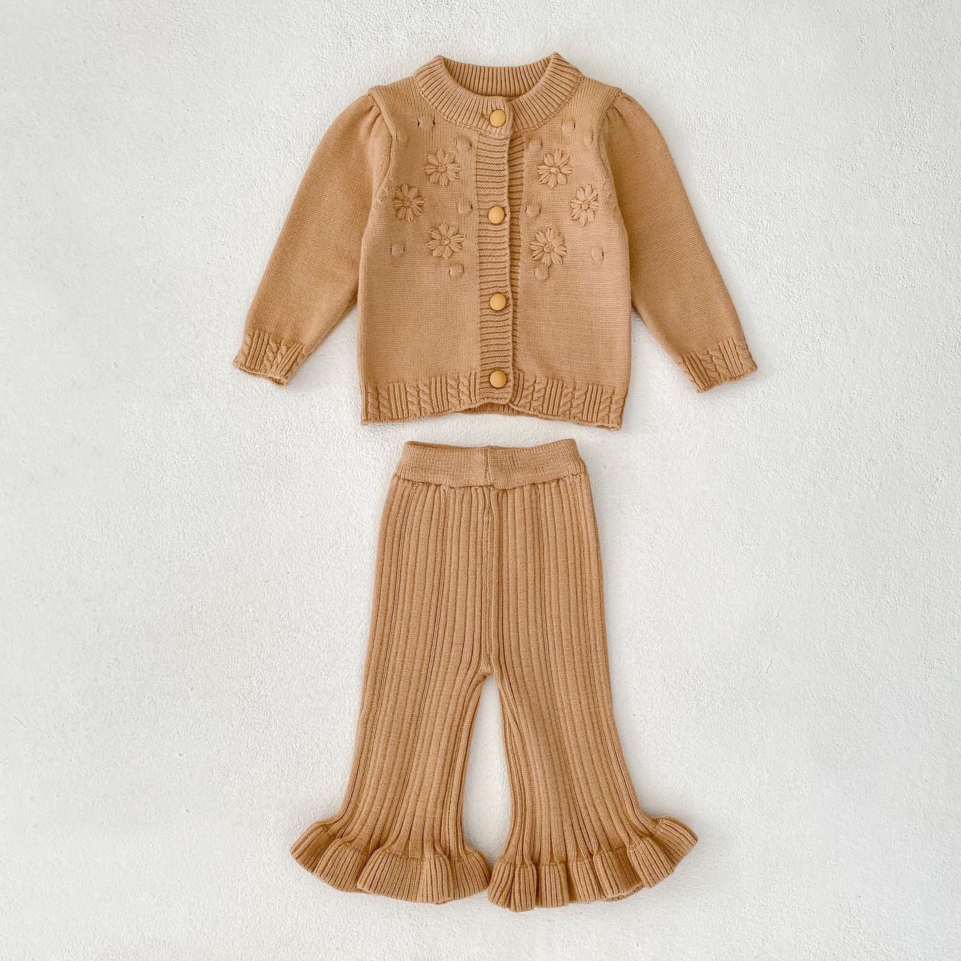 Girls Knit Cardigan & Knit Pants