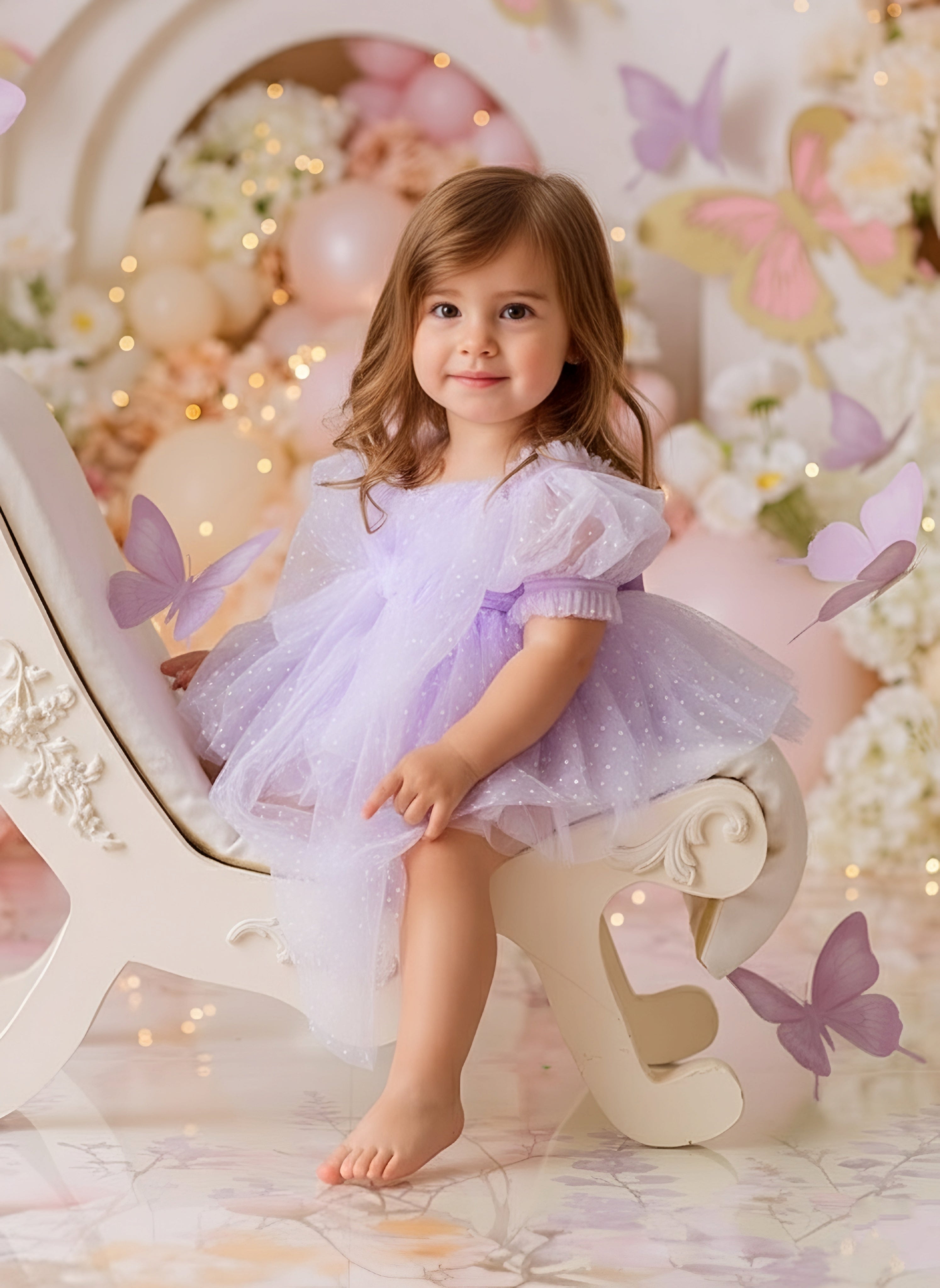 Party Stramplerkleid mit Schweizer Punkten